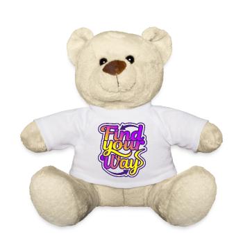 Find your way - Teddy Bear - white - Front