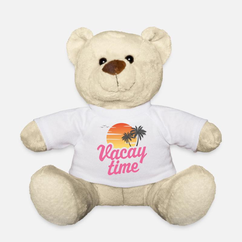 Vacay Time Beach - Teddy Bear - white