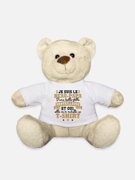 Beau papa d une belle fille merveilleuse - Nounours - blanc
