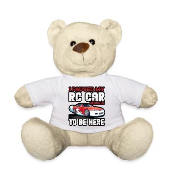 RC Auto Hobby Spruch Ferngestuertes Auto - Teddy - Weiß - Vorne