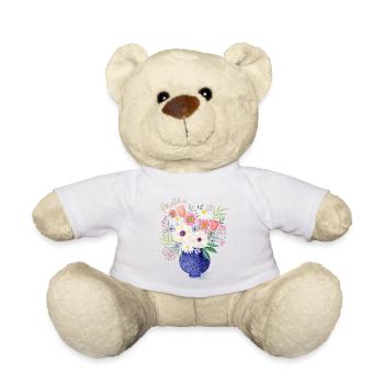 Bouquet pour vous - Nounours - blanc - Devant