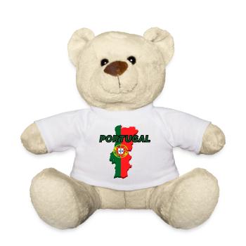 Map flag of Portugal - Teddy Bear - white - Front