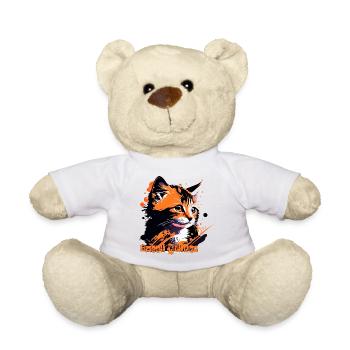 Petit chaton, chat tigré - Nounours - blanc - Devant