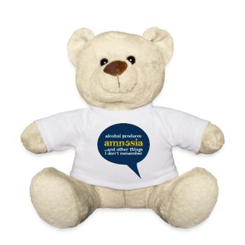 Alcohol produces amnesia - Teddy Bear - white - Front