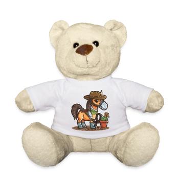 Grüne Daumen und Hufe - Teddy - Weiß - Vorne