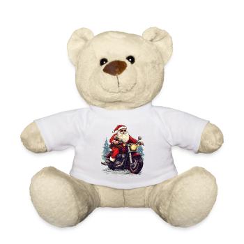 Weihnachtsmann Motorrad Sonnenbrille Weihnachten - Teddy - Weiß - Vorne