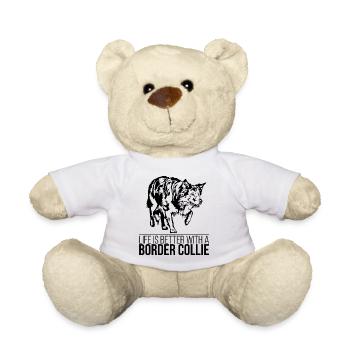 La vie de Border Collie est meilleure Chien Dicton Wilsigns - Nounours - blanc - Devant