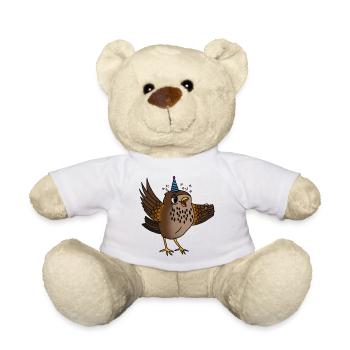 Schnapsdrossel - Teddy - Weiß - Vorne