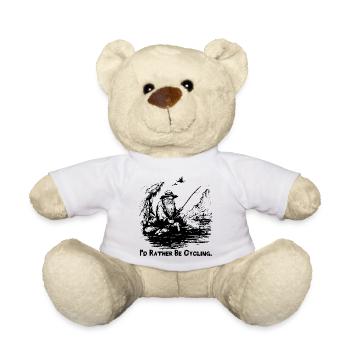 Vieux sorcier à la pêche, préfère faire du vélo - Nounours - blanc - Devant
