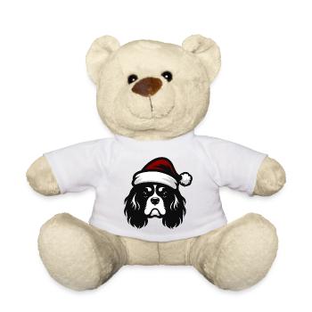 Cavalier King Weihnachtsmütze | Winter-Outfit - Teddy - Weiß - Vorne