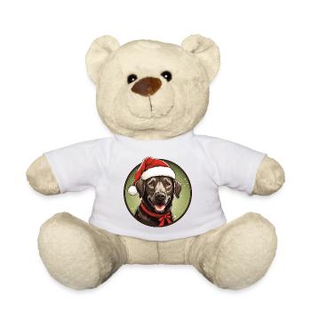 Chiens Noël - Nounours - blanc - Devant