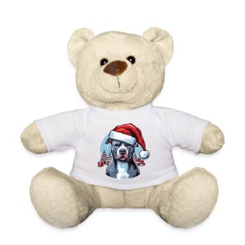 Pitbull Weihnachtsgeschenke - Teddy - Weiß - Vorne