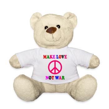 Make love not war - Teddy - Weiß - Vorne