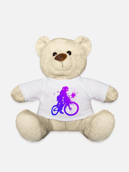 Cyclistes Cyclisme Femme VTT Hommes VTT - Nounours - blanc