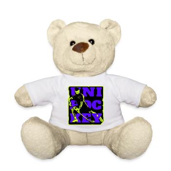 Floorball - Teddy Bear - white - Front