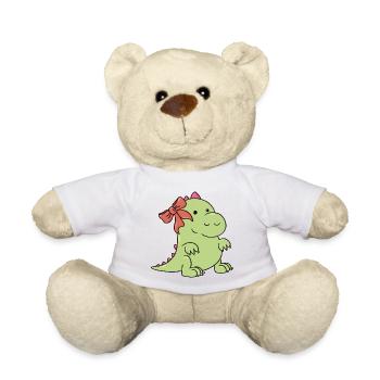 ein kleiner Dinosaurier an Weihnachten - Teddy - Weiß - Vorne