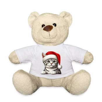 Cat Christmas Eve Spirit - Teddy Bear - white - Front
