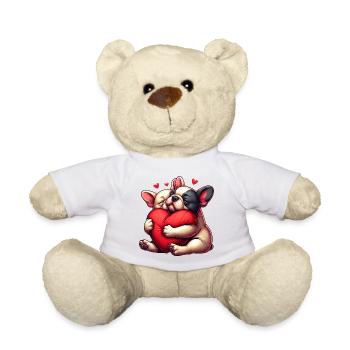 Frenchie Valentinstagsgeschenke - Teddy - Weiß - Vorne