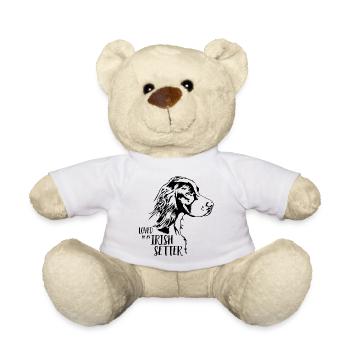 Loved by an Irish Setter Hundespruch Wilsigns - Teddy - Weiß - Vorne