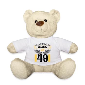 Les légendes ont 49 ans, leur anniversaire 49 - Nounours - blanc - Devant