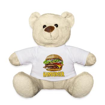 Hamburger Retro Cartoon Design - Teddy - Weiß - Vorne