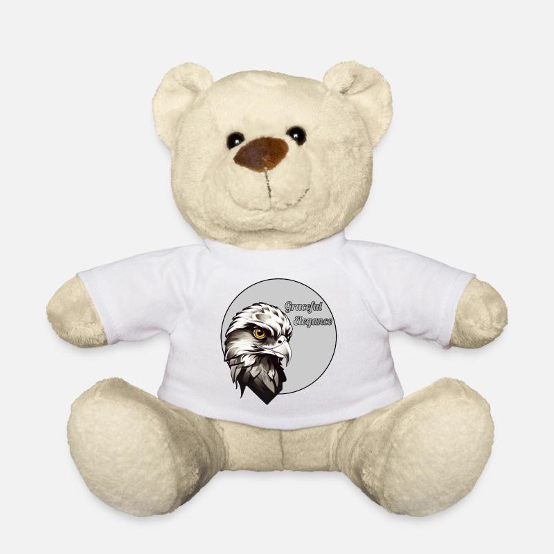 Falke - anmutige Eleganz, Edel Design - Teddy - Weiß