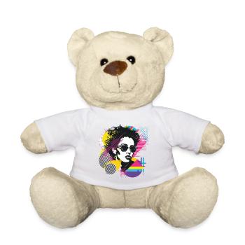 Woman Sunglasses Art Fashion Modern Trend Colorful - Teddy Bear - white - Front
