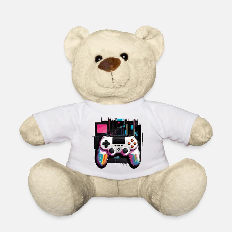 Manette Gamer - Nounours - blanc