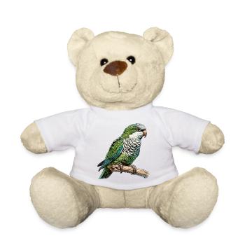 Quäker Papagei Mönch Sittich - Teddy - Weiß - Vorne