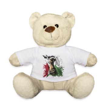 free palestine fist flag gaza - Teddy Bear - white - Front