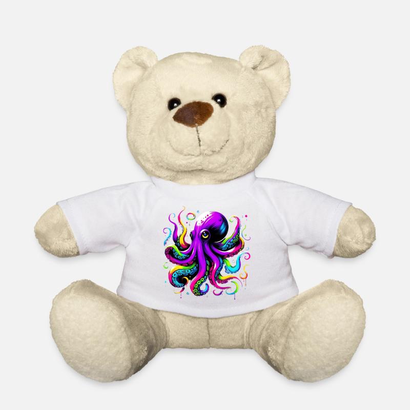 Krake - Teddy - Weiß