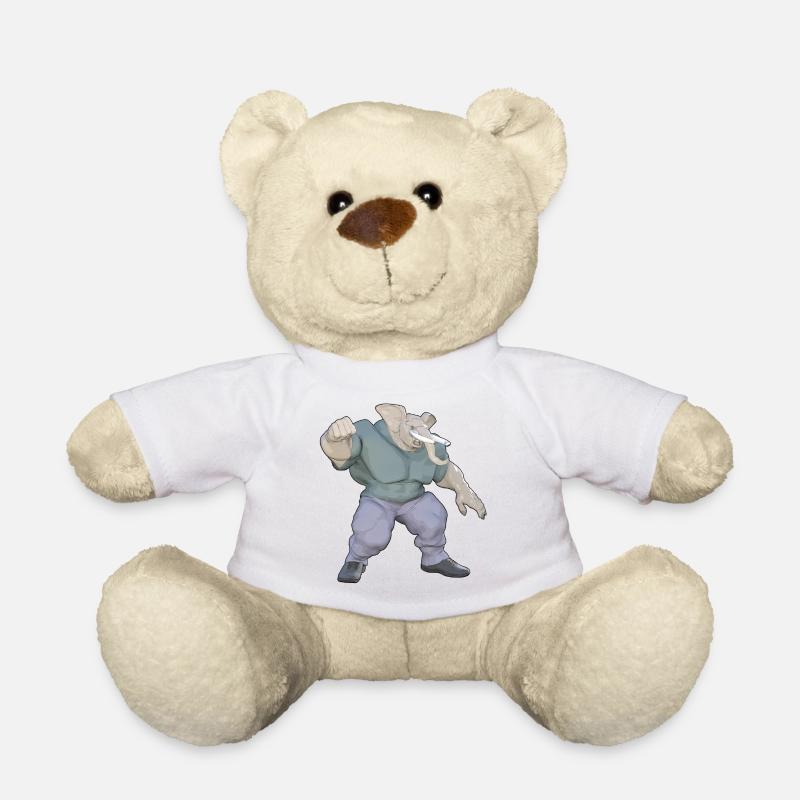 The Human Elephant - Teddy Bear - white