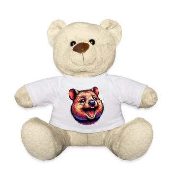 Laughing Quokka - Teddy Bear - white - Front