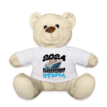 Ship of Fools Utopia, Franz Josef Strauss - Teddy Bear - white - Front
