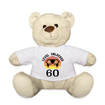 Level 60 unlocked 60 Birthday 60 years old - Teddy Bear - white - Front