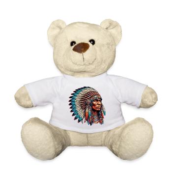 Amerikanisch Indianer Amerikanische Rote Haut - Teddy - Weiß - Vorne