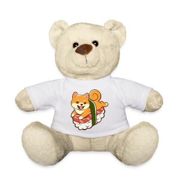 Shiba Inu Hund Sushi Japan Akita I Geschenk - Teddy - Weiß - Vorne