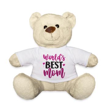 World's Best Mom - Teddy Bear - white - Front