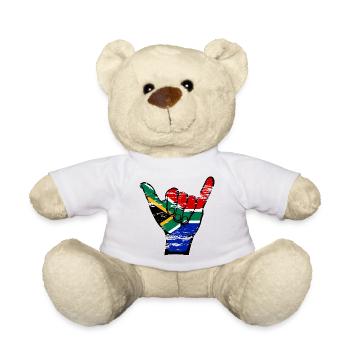 Südafrika Flagge Surfing Symbol used - Teddy - Weiß - Vorne