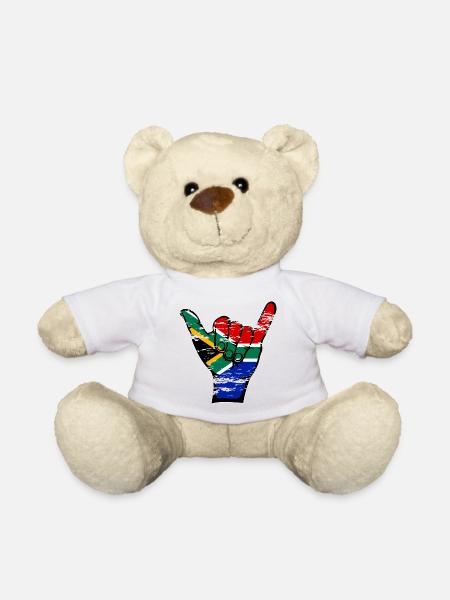 Südafrika Flagge Surfing Symbol used - Teddy - Weiß