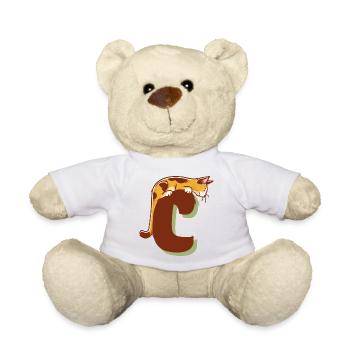Lettre C du chat - Nounours - blanc - Devant