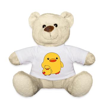 Baby Duck Child Sister Brother Ducks Siblings - Teddy Bear - white - Front