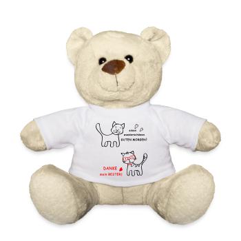 Good morning dog and cat - Teddy Bear - white - Front