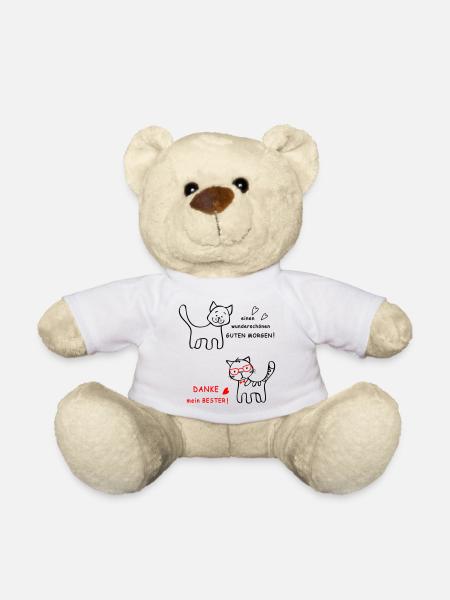 Guten Morgen Hund und Katze - Teddy - Weiß