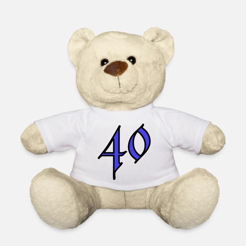 40. 40 ANS. 40e ANNIVERSAIRE. ANNIVERSAIRE 40 ANS. - Nounours - blanc