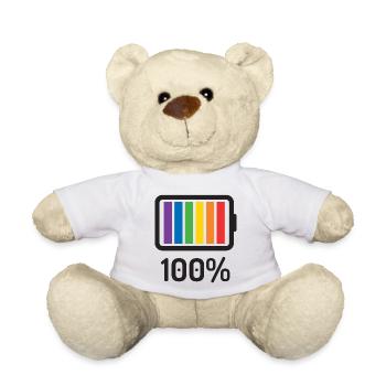 LGBT Pride Monat - 100% queer - Teddy - Weiß - Vorne
