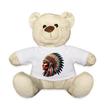Amerikanischer Indianer Amerikanische Rote Haut - Teddy - Weiß - Vorne