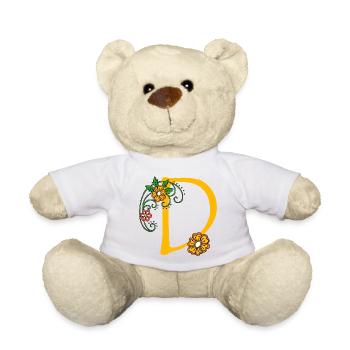 Flower 30 D - Teddy Bear - white - Front