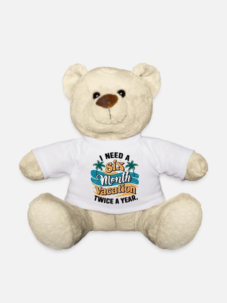 I Need a 6 Month Vacation - Palmenentspannung - Teddy - Weiß