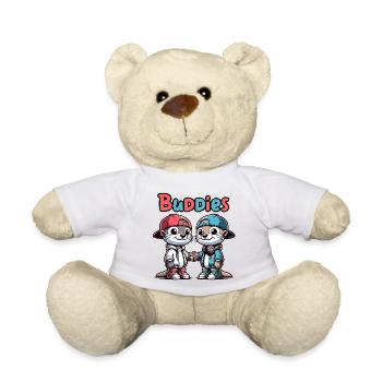 Two Cute Otter Buddies Buddies Forever - Teddy Bear - white - Front